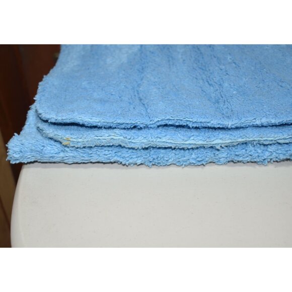 Vintage NWD Russell-Lacey Loop-n-Tuft Reversible Rug New Blue Cush 27" x 48" - Picture 5 of 9